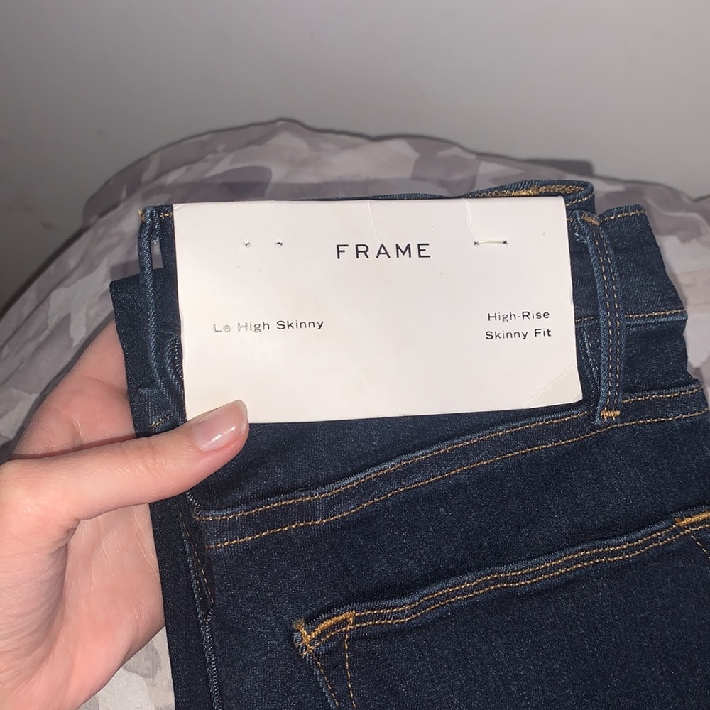 Frame Denim | Le High Skinny Blue Dark Wash Size 26 NEW - Picture 5 of 9